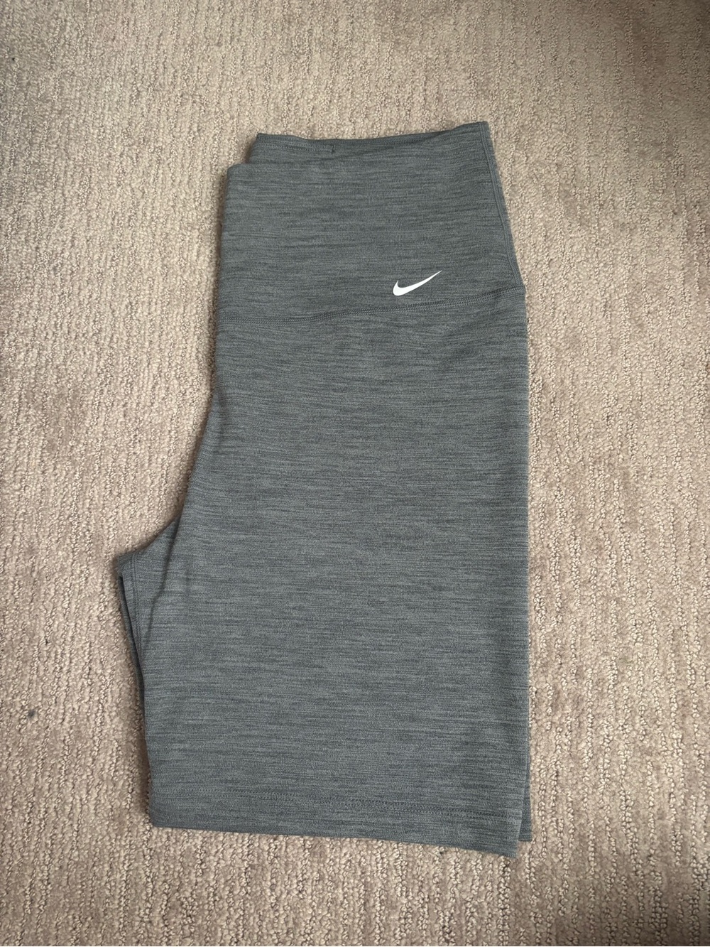Nike Gray High rise bike short with Swoosh
